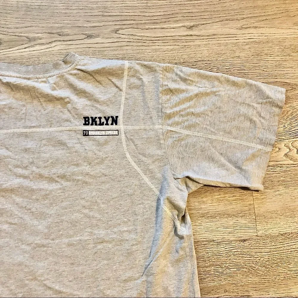 𝅺Bkx Brooklyn Express Mens Vented Comfort Tee T Shirt Size 3XL Gray Cotton Vtg